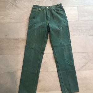 Vinatge united colors of benetton green denim jean